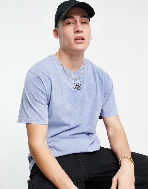 SikSilk - T-shirt regular, colore blu