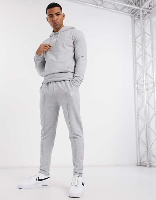 Siksilk tailored joggers in grey