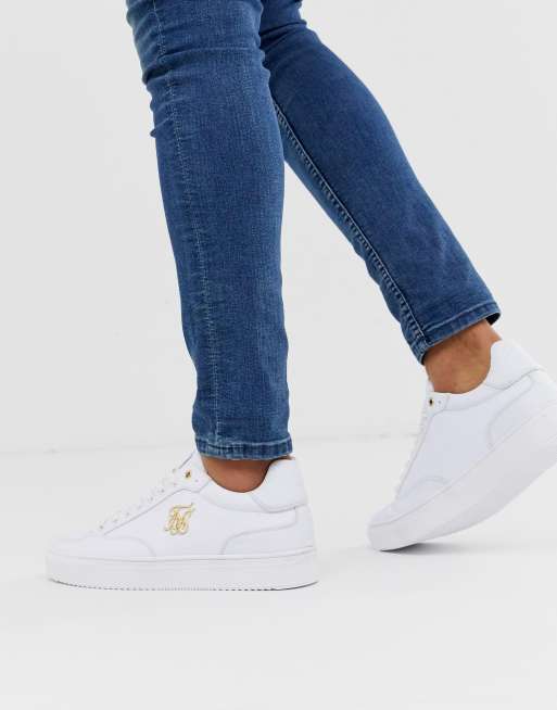 Sik silk cheap white trainers