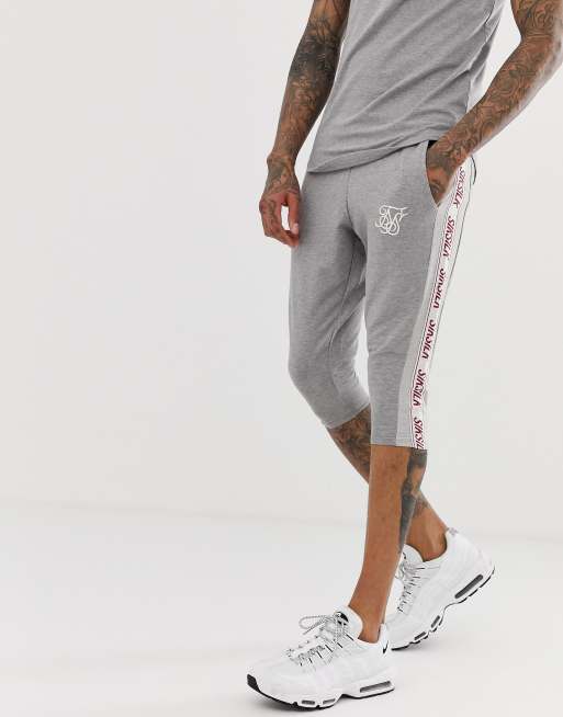 SikSilk two piece shorts in gray with side stripe ASOS