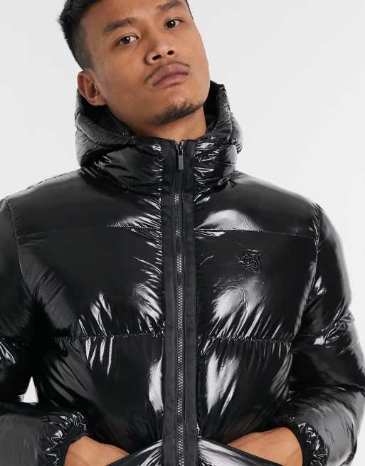 Sik silk black outlet puffer jacket