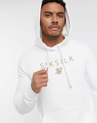 sik silk white hoodie