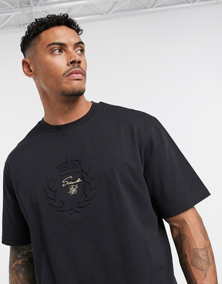 Siksilk x Dani Alves - T-shirt con logo-Nero