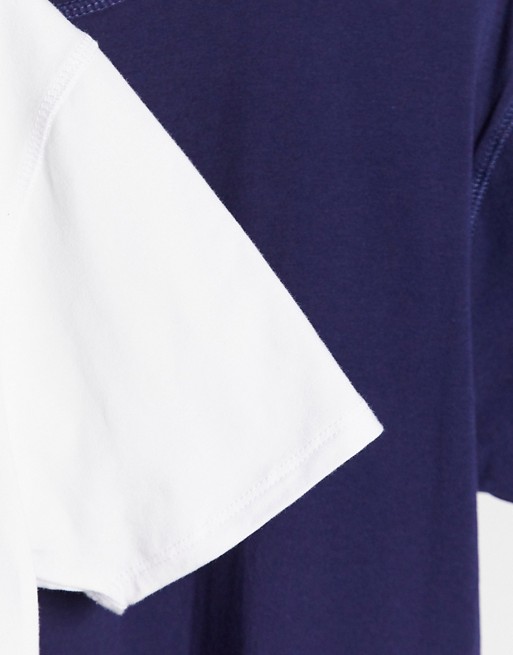 SikSilk – Zestaw 2 domowych T-shirtÓw w kolorze granatowym i białym TIQO