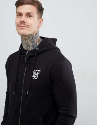 siksilk zip through hoodie