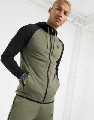 siksilk zip through hoodie