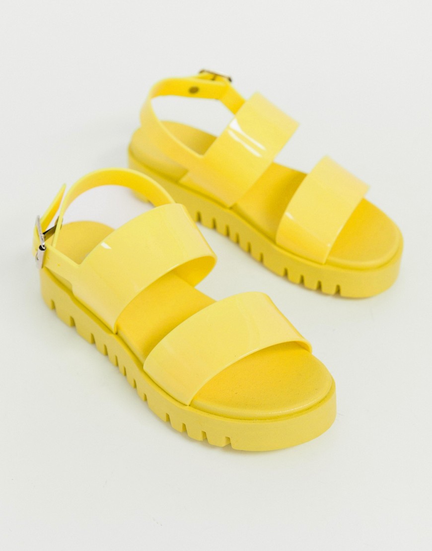 фото Силиконовые сандалии asos design fadey-желтый