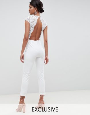 silver lace jumpsuit