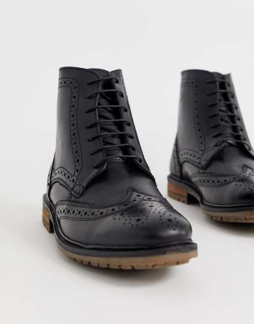 silver street chunky lace up boot
