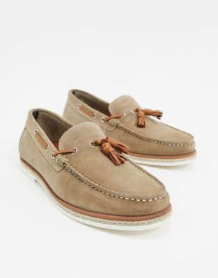 silver street boat shoes tan