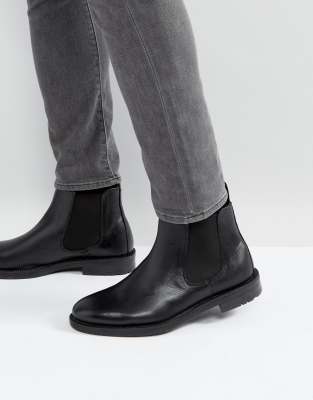 black and silver chelsea boots