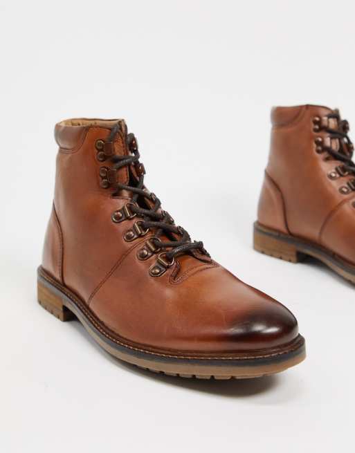 silver street chunky lace up boot