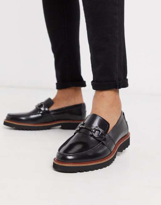 Silver Street chunky sole loafer in black | ASOS