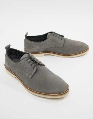 grey suede derby shoes