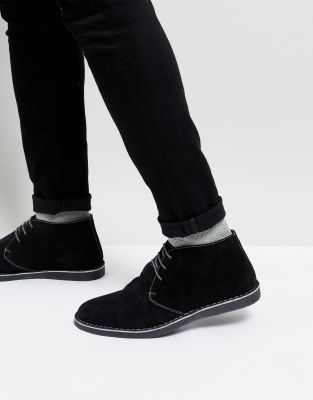 black will desert boots