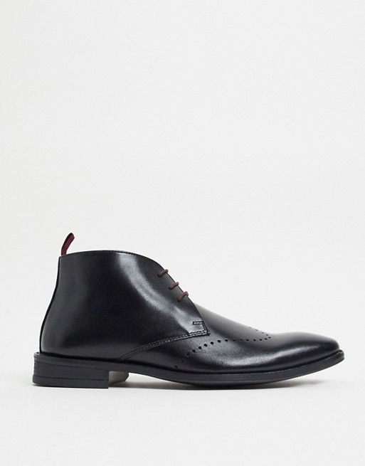 Silver Street formal chukka boots in black leather