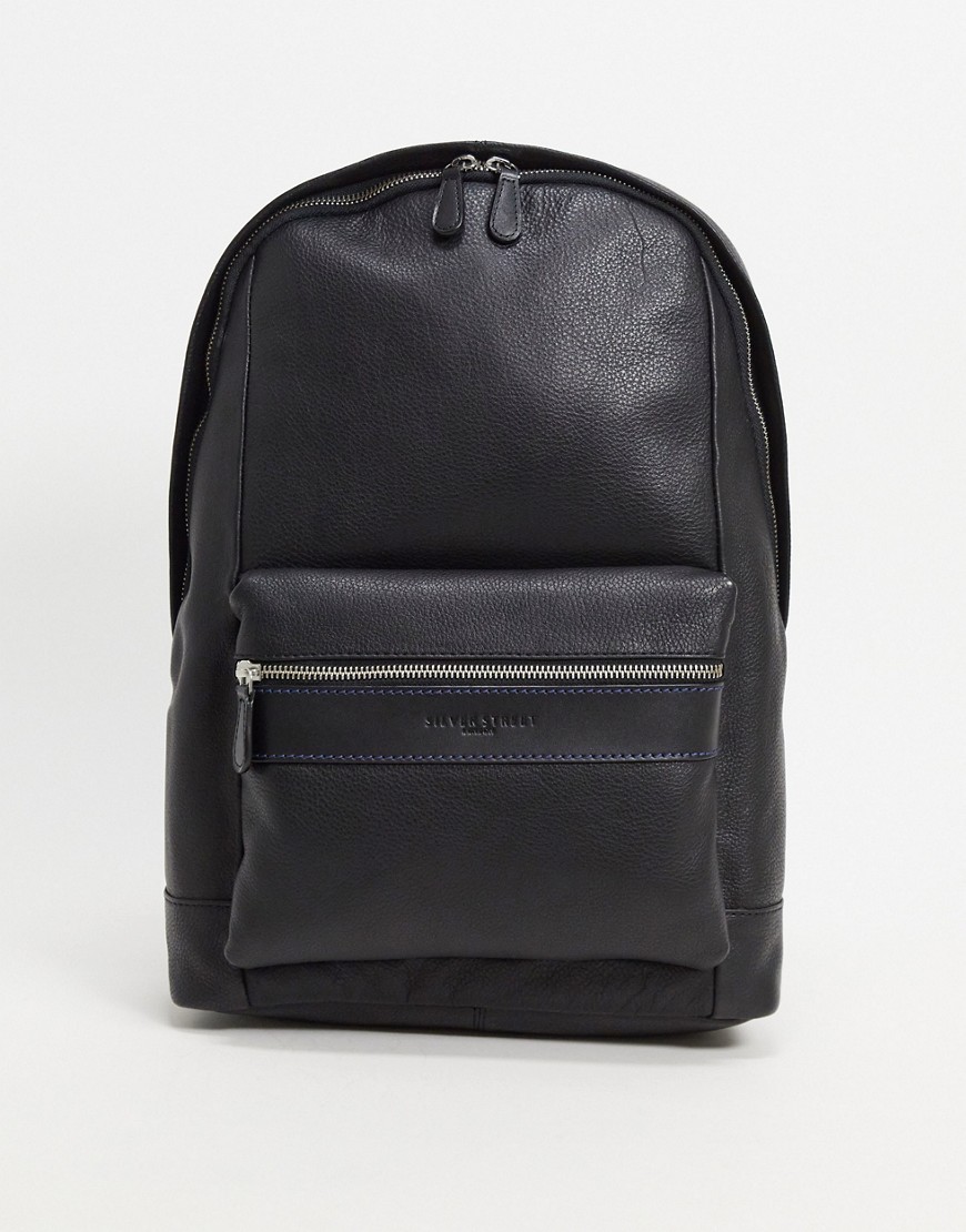 Silver Street leather backpack-Black