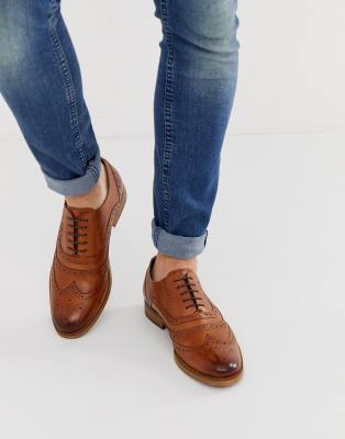silver leather brogues