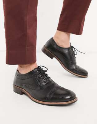 silver leather brogues
