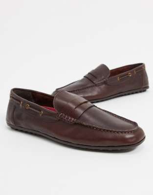 tan leather driving shoes