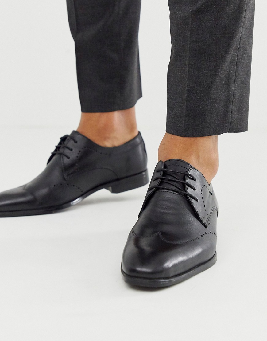 Silver Street - Nette leren schoenen in zwart