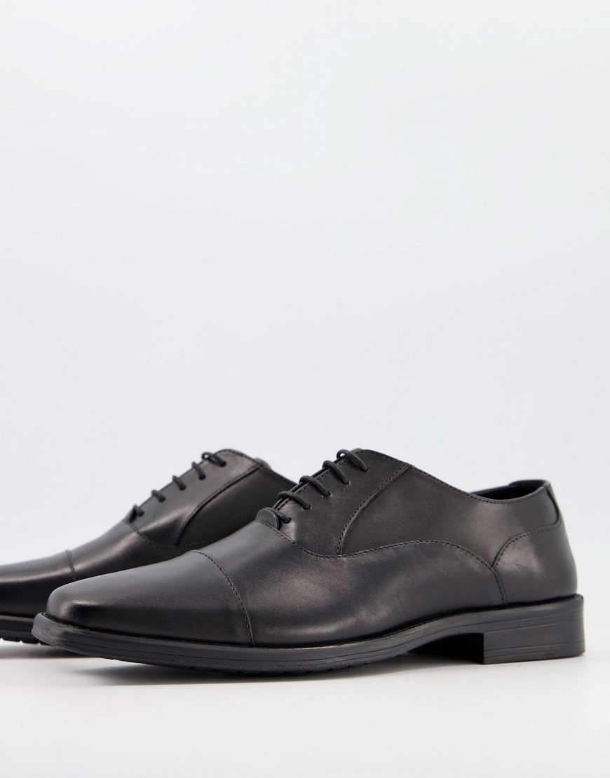 Silver Street oxford leather lace up shoes in black