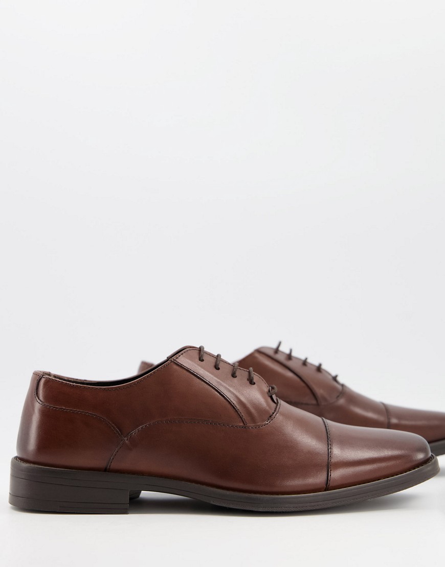 Silver Street oxford leather lace up shoes in brown