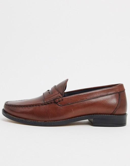 Silver Street penny leather loafers in brown
