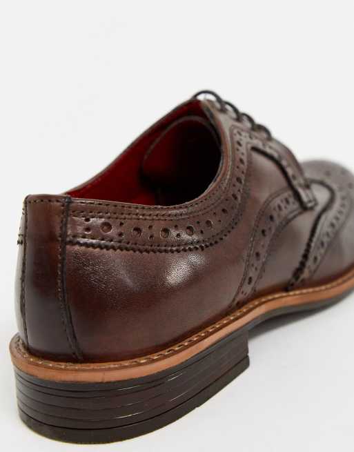 Silver Street Smart Brogues In Brown