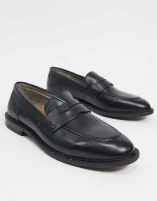 black smart loafers
