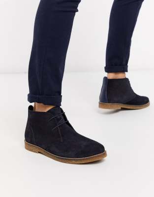 navy desert boots