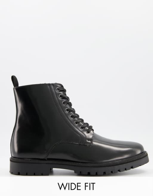 silver street chunky lace up boot
