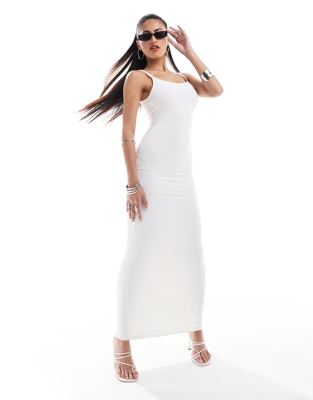 Simmi cami bodycon midi dress in white