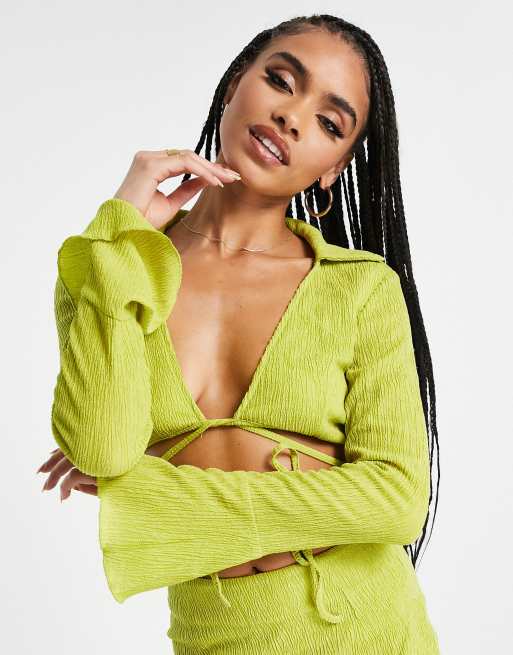 Simmi - Camicia corta lime in coordinato