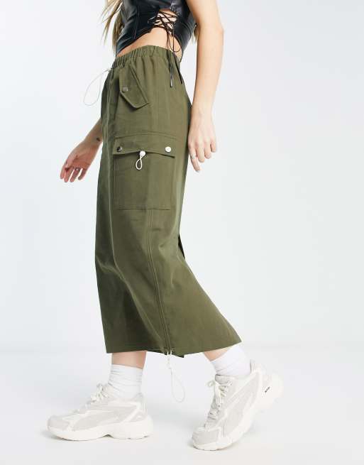 Drawstring hotsell cargo skirt