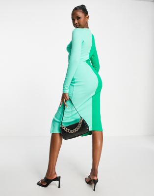 midi bodycon button dress