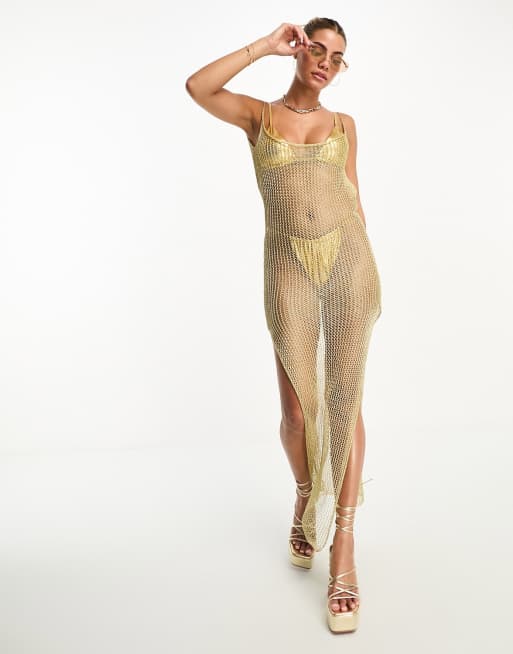 Gold cover store up dress