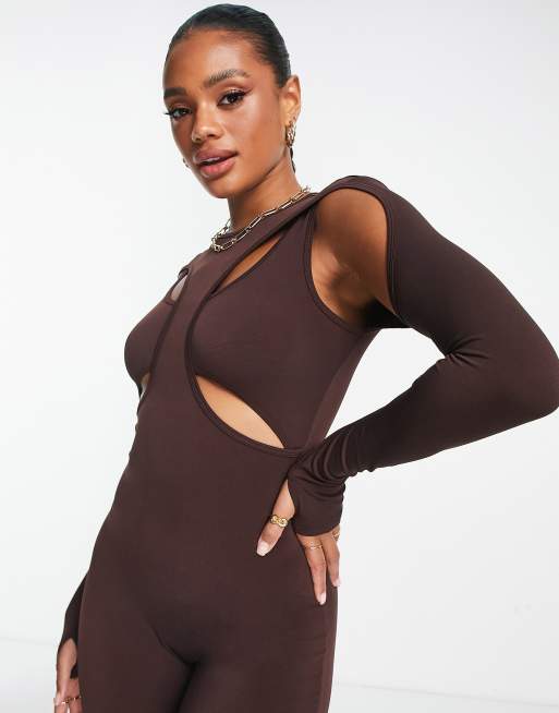 Long sleeve cut store out jumpsuit