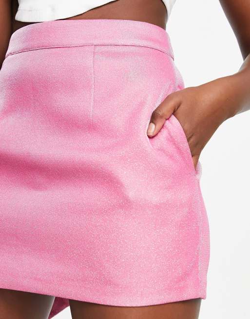 Simmi glitter mini skirt in pink - part of a set, 4 of 4