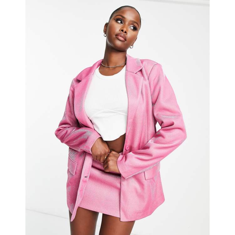 Pink cheap blazer jacket