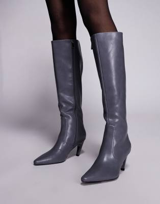 Simmi Lapis heeled knee boots  PU