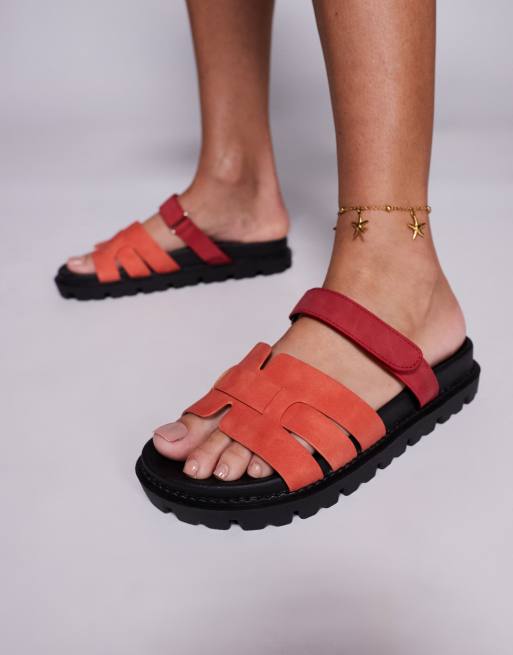 SIMMI London - Adelle - Orange mule-sandaler med flere remme, 3 af 4