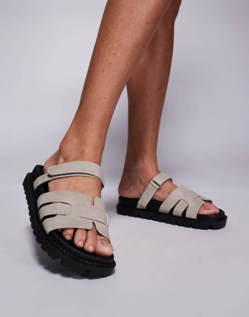 SIMMI London - Adelle - Sandales style mules avec brides - Taupe, 3 de 4