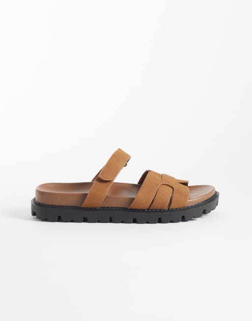 Simmi London - Adelle - Slippers met dikke zool in bruin, 2 van 4