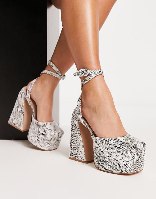 Grey snake print sandals sale