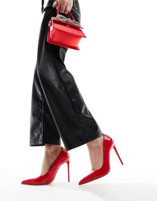 Simmi London Agathia court shoes red patent