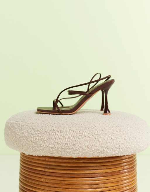 Simmi London Allegra strappy heeled sandals in chocolate