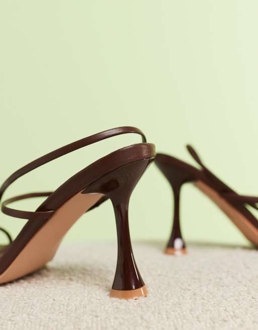 Simmi London Allegra strappy heeled sandals in chocolate