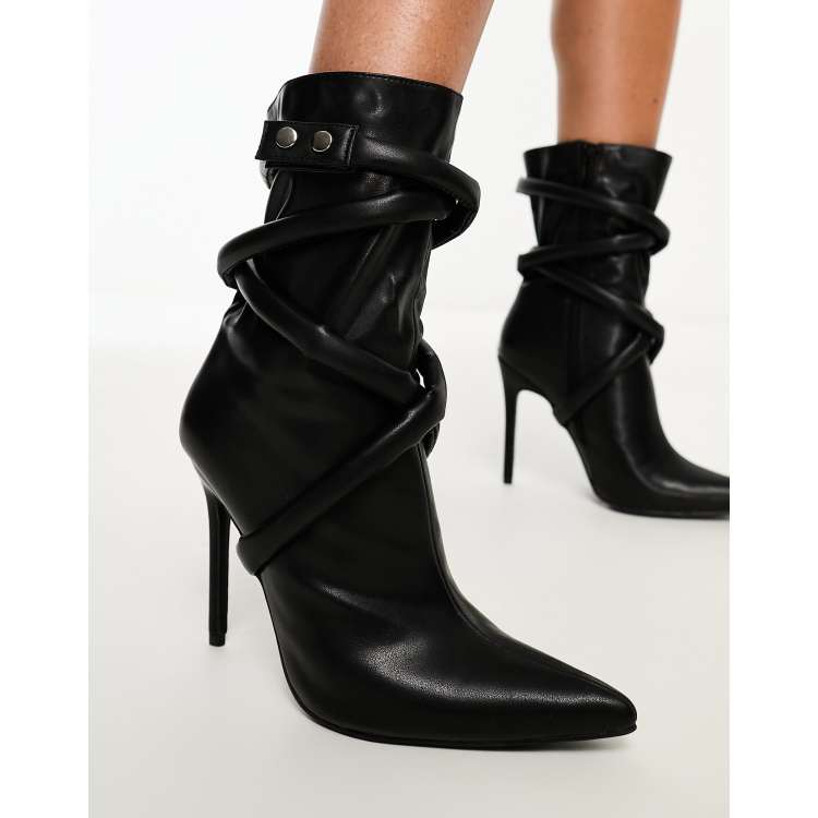 Simmi london chunky high heeled ankle boots sale