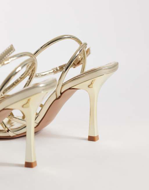 SIMMI London – Amby – Riemchen-Sandaletten in verspiegeltem Gold, 2 von 4